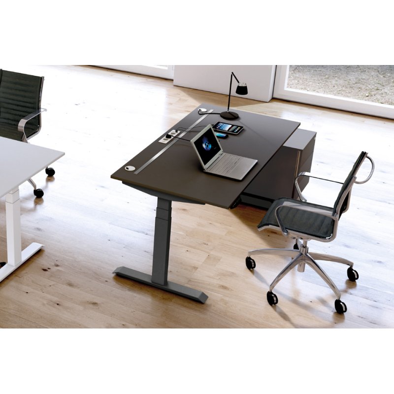 Kerkmann Move boost 4 sit-stand desk, white, 1800×800 mm, electrically adjustable